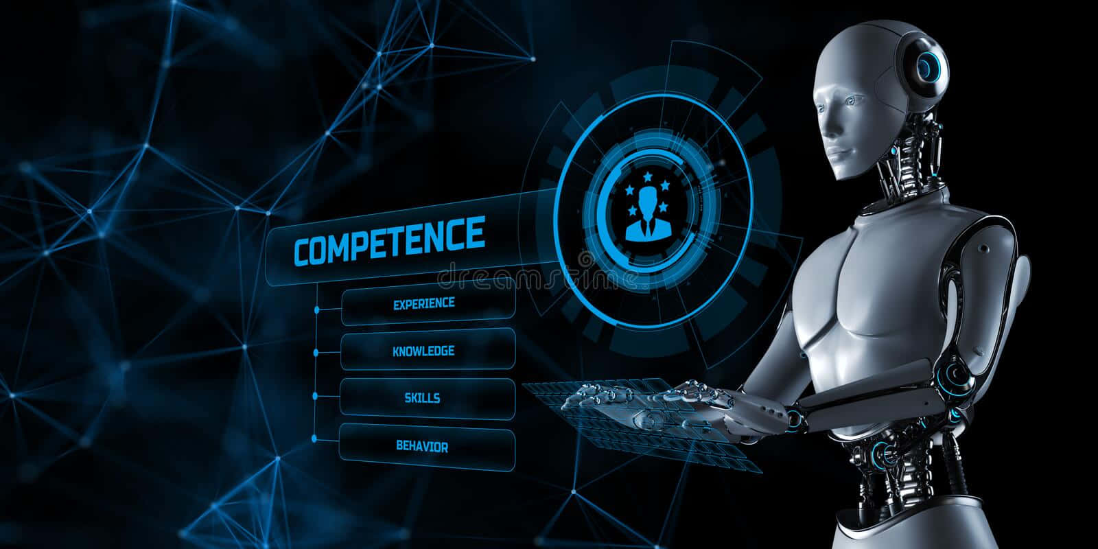 Competent Robot Typing Wallpaper
