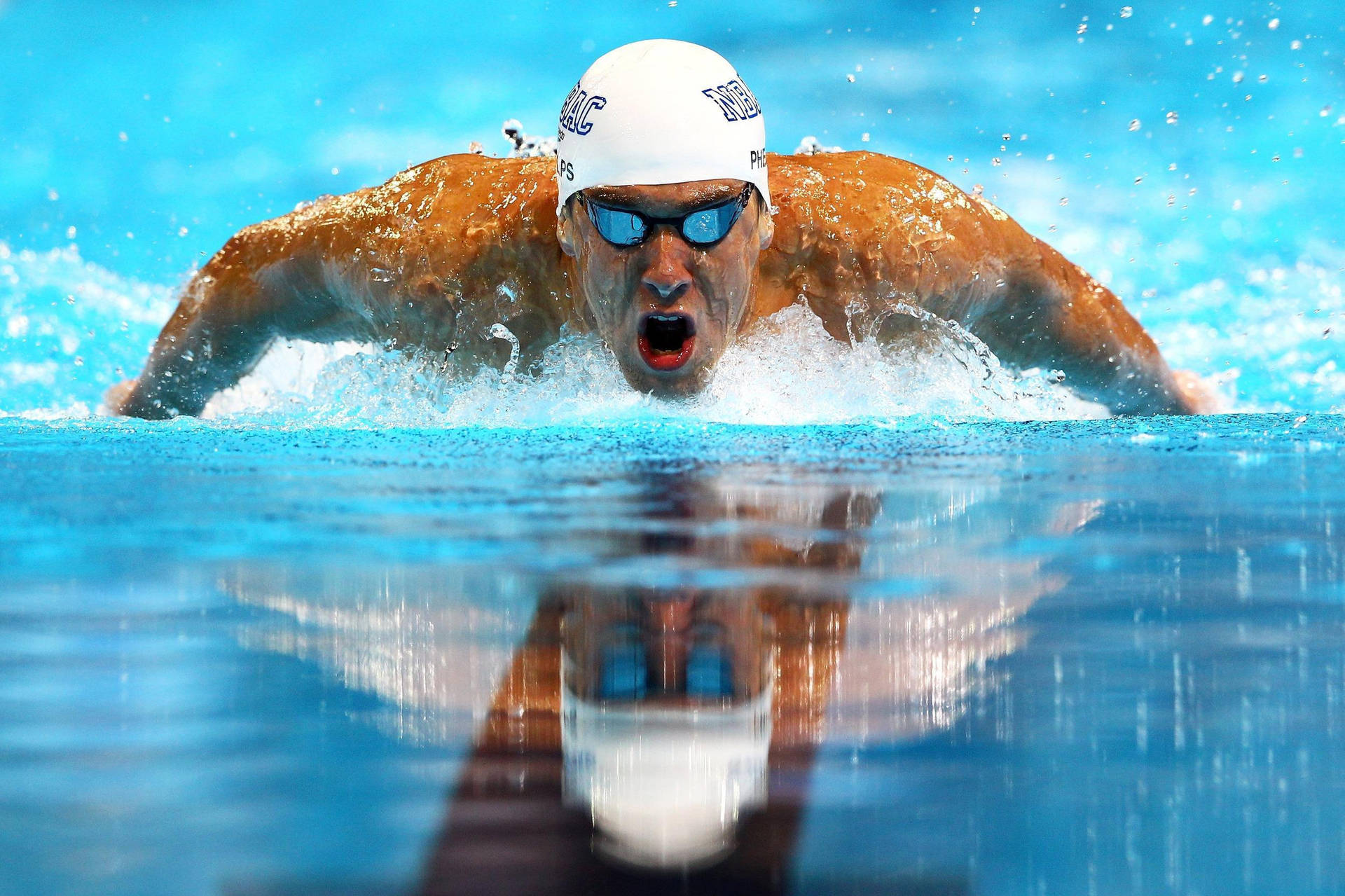 Konkurrencepræget Michael Phelps tapet. Wallpaper