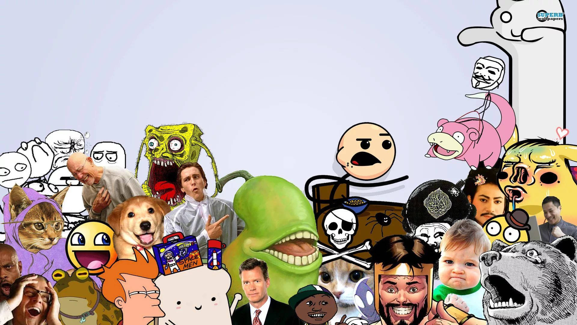Compilation Of Meme Characters Wallpaper