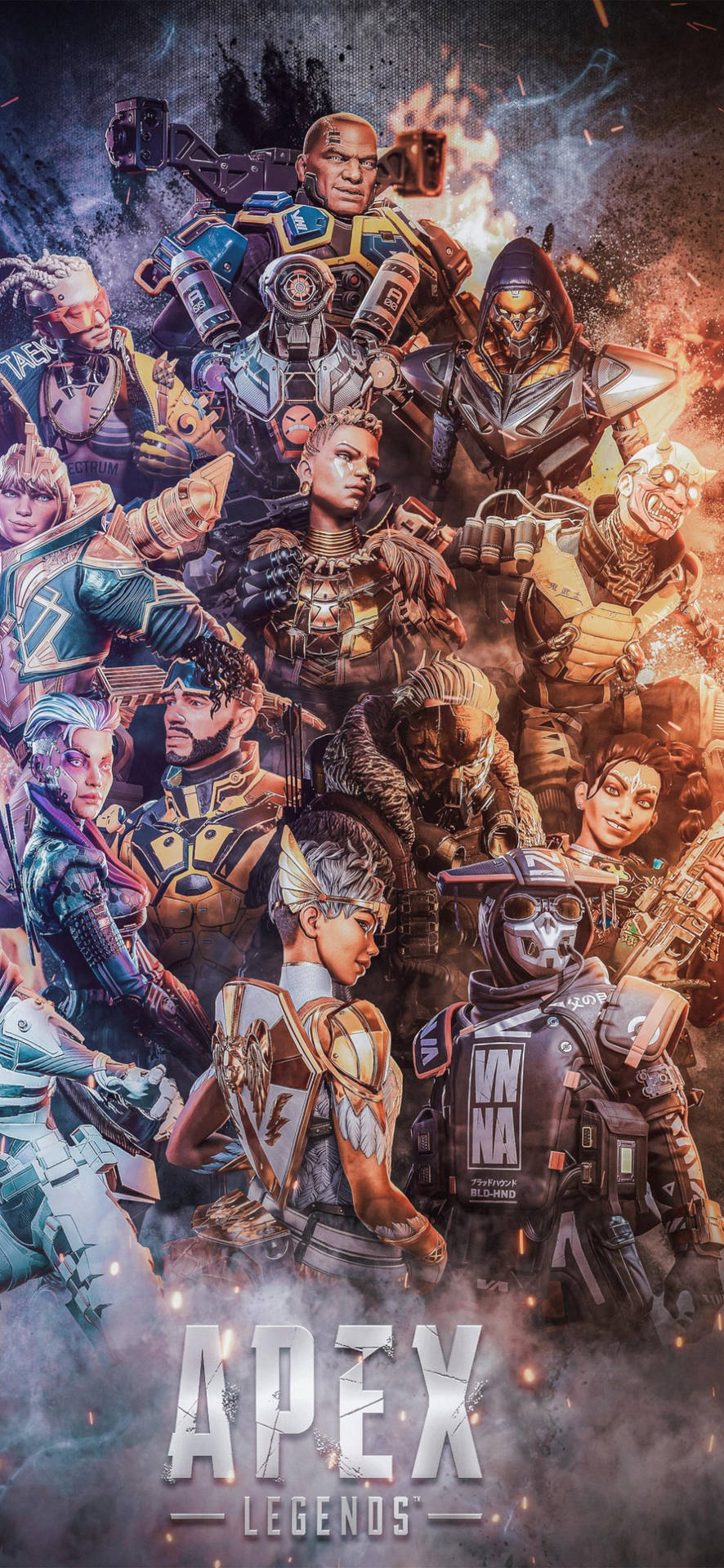 Complete Game Characters Apex Legends Phone Wallpaper