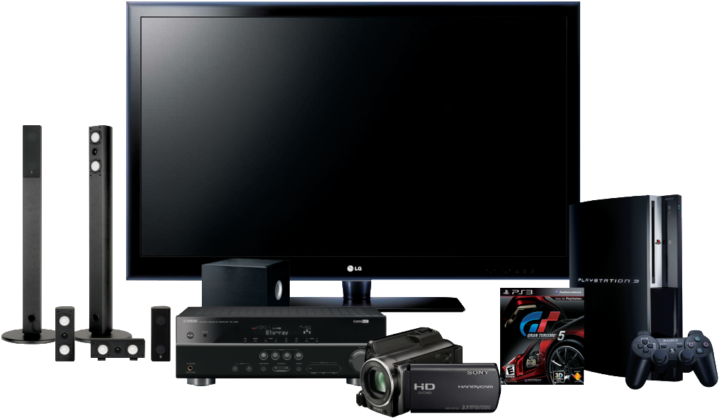 Complete Home Theater Setup PNG