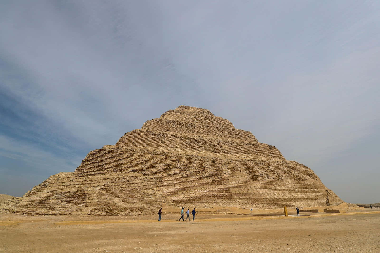 Complete View Of Saqqara Pyramid Wallpaper