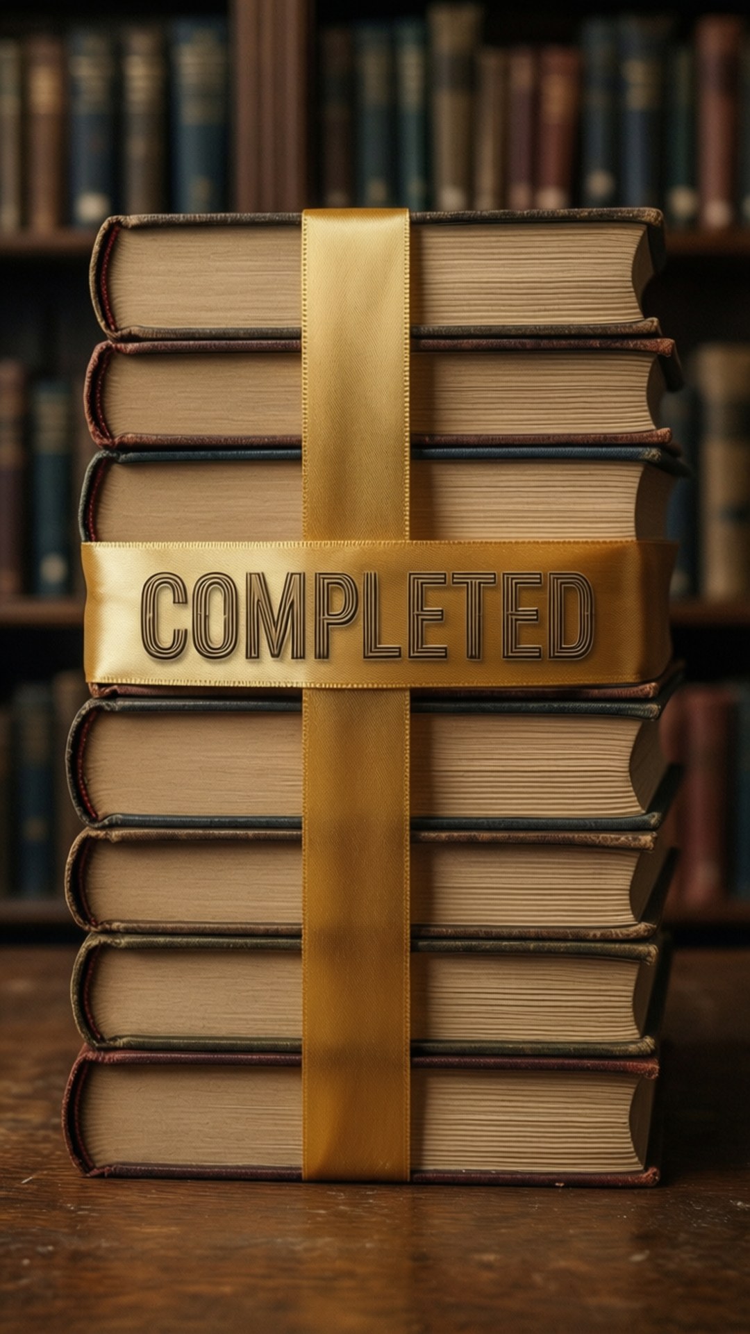 Abgeschlossene Bücher gestapelt Wallpaper