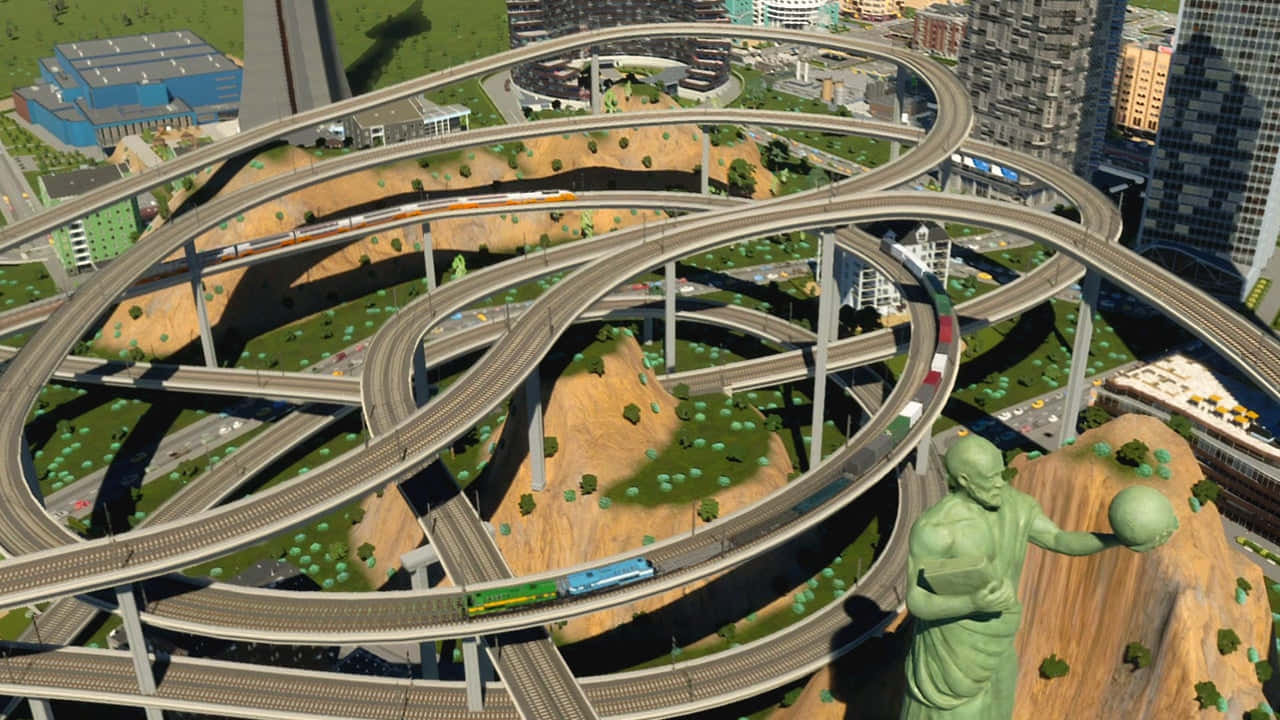 Complex_ City_ Infrastructure_ Overpass_ Network.jpg Wallpaper