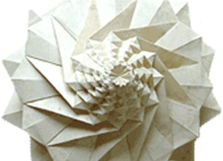 Complex Origami Sculpture PNG