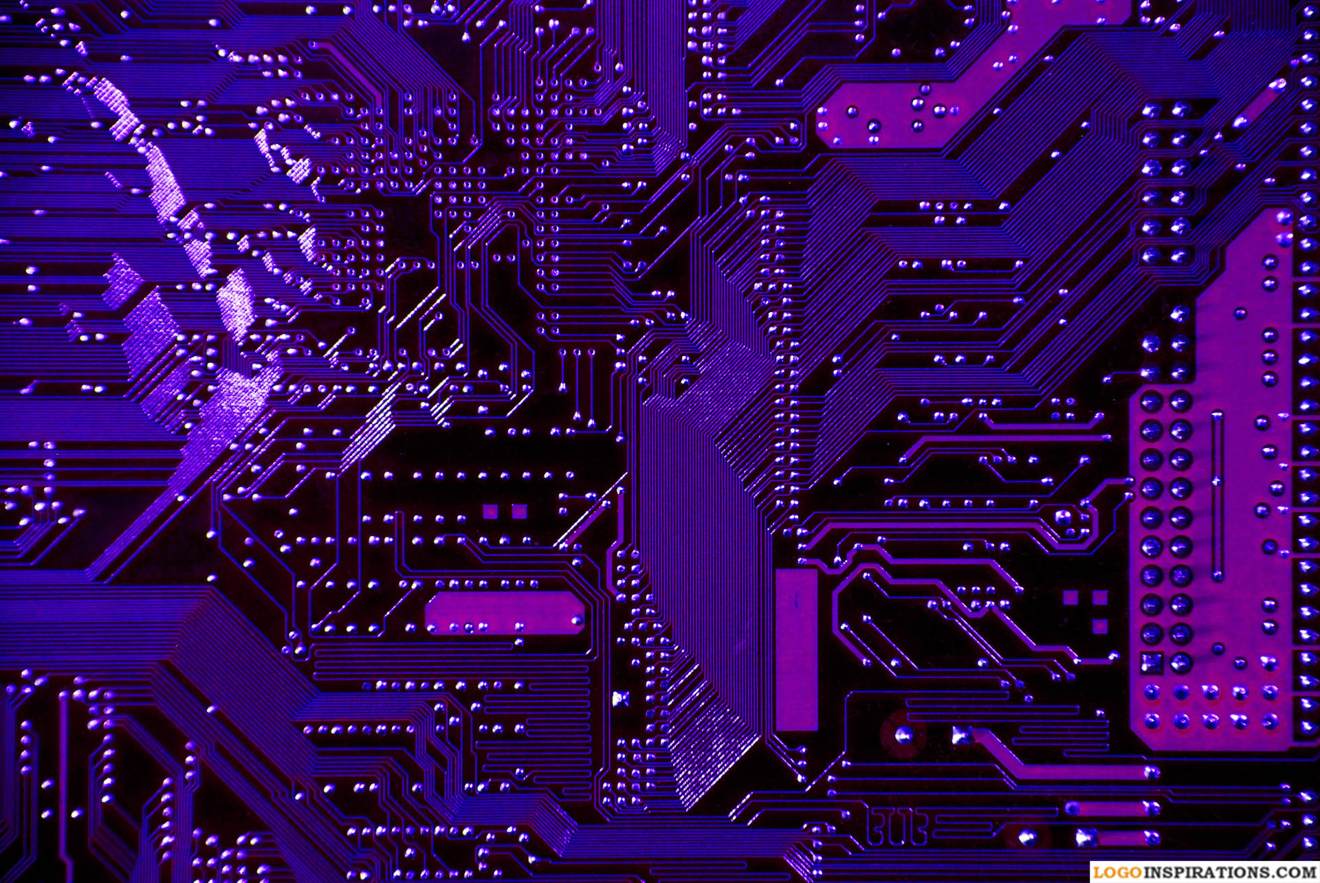 Complex Purple Circuit Board