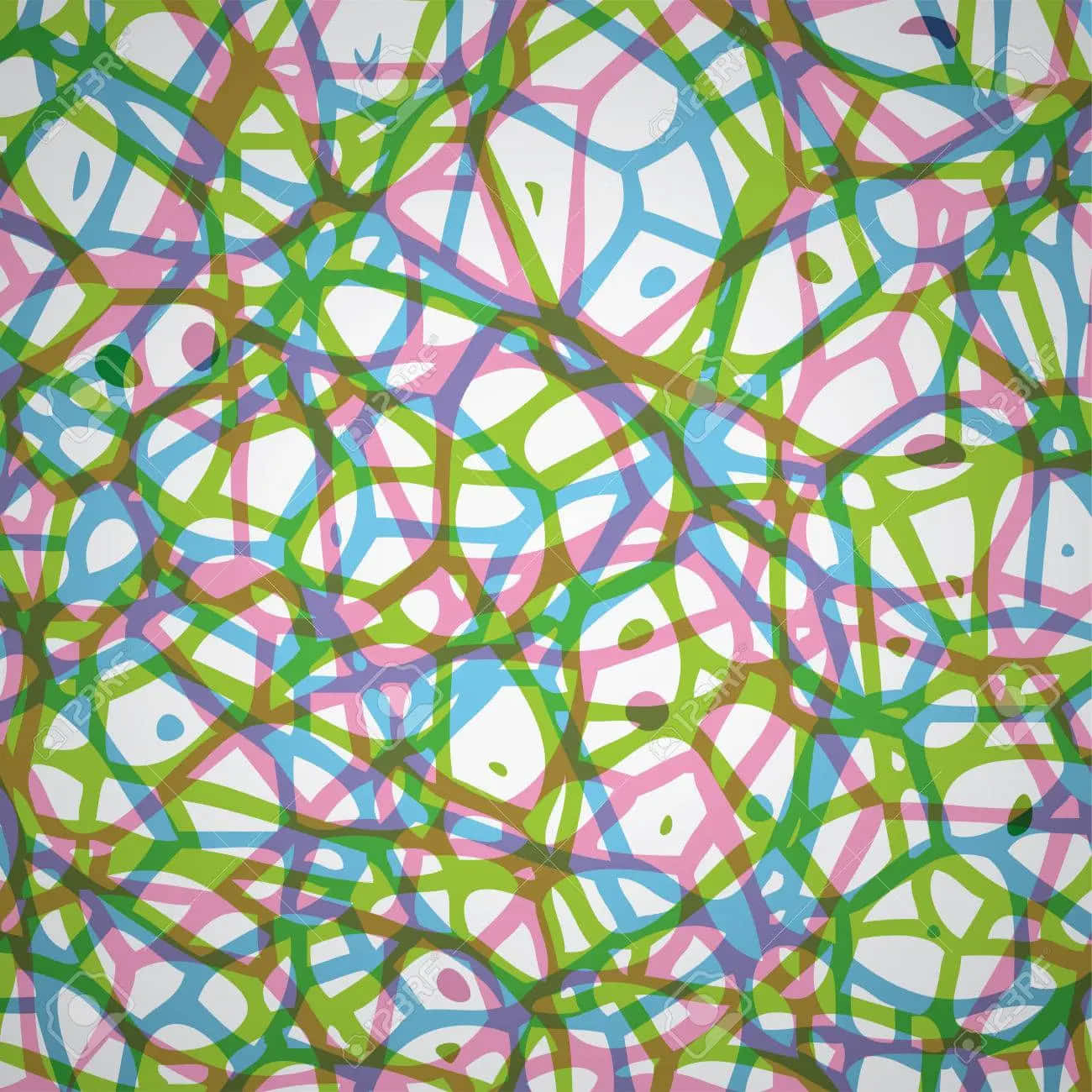 Complicated Green Pink Lines Wallpaper