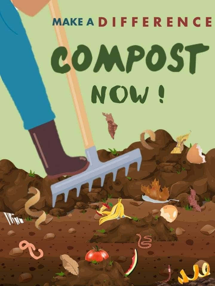 Nutrient-rich compost ready for gardening Wallpaper