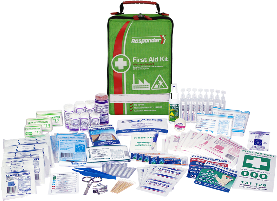 Comprehensive First Aid Kit Contents PNG