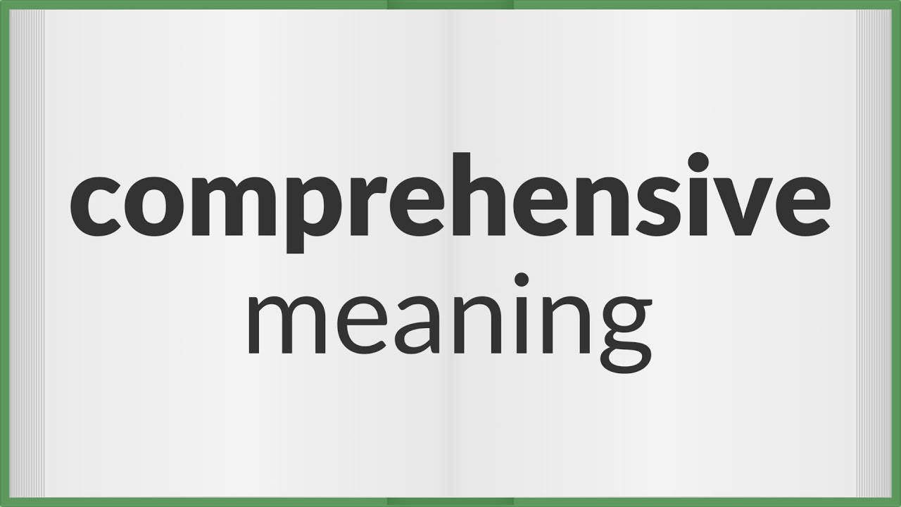 Comprehensive Meaning Written On Book Picture
