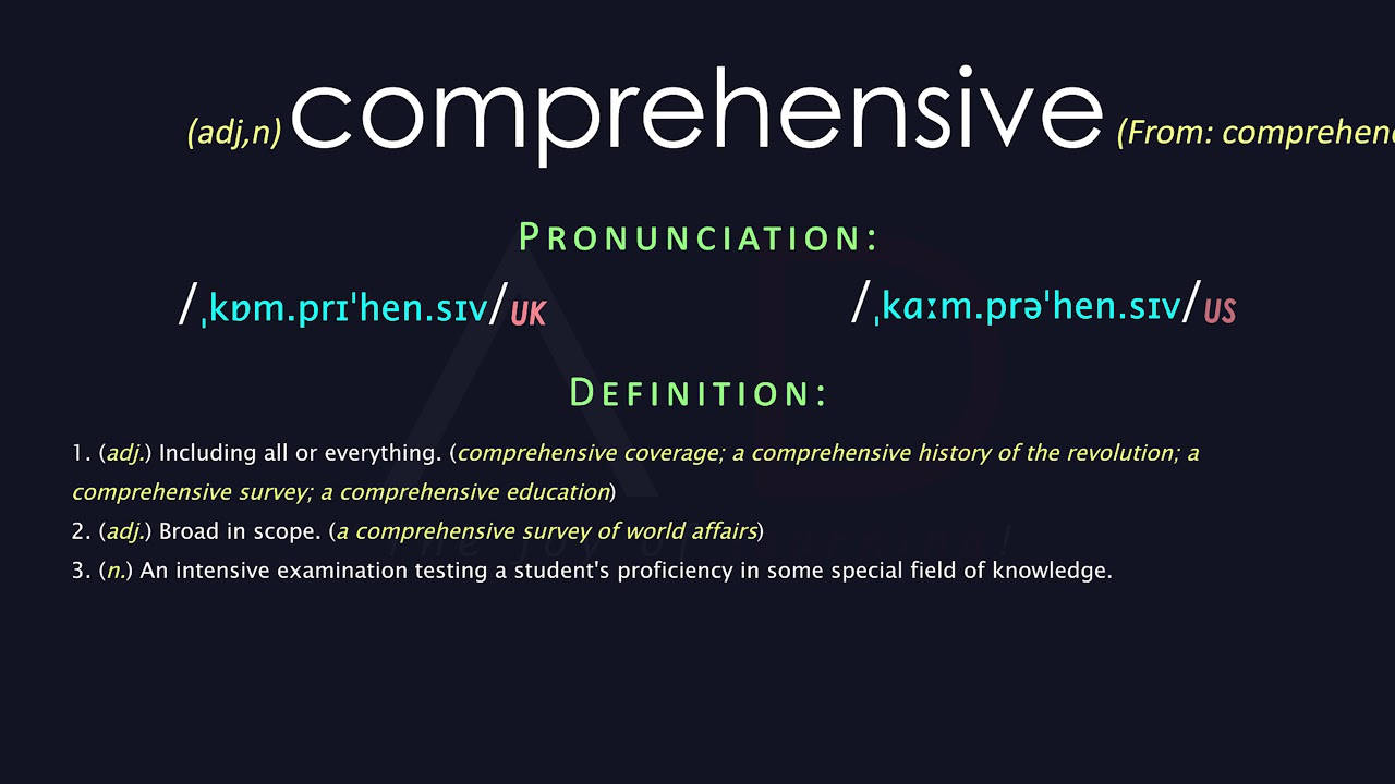 Comprehensive Word Dictionary Meaning Wallpaper