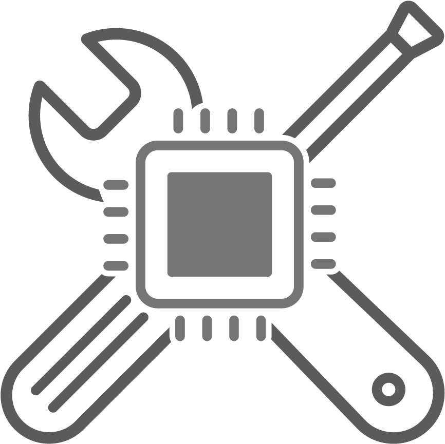 Computer Chip Maintenance Tools Icon PNG