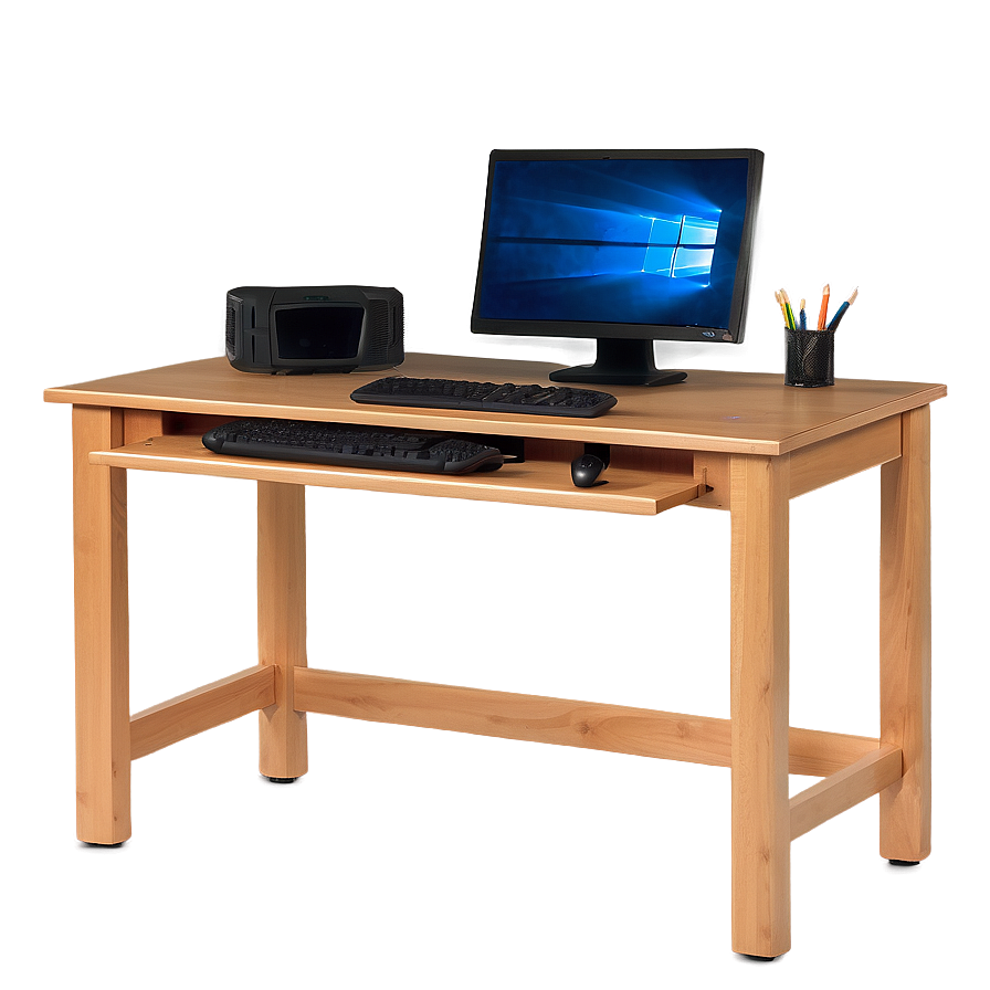 Computer Desk With Hutch Png 06262024 PNG