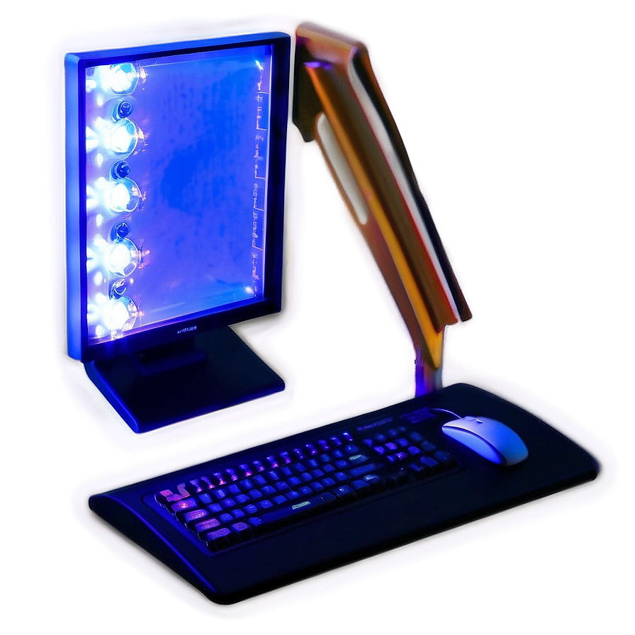 Computer Desk With Led Lights Png 81 PNG