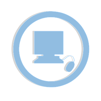 Computer Icon Blue Background PNG