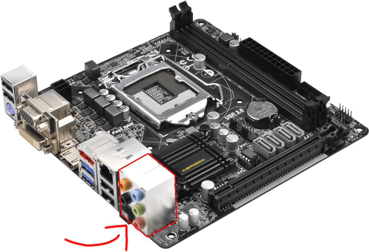 Computer Motherboardwith Integrated Components PNG
