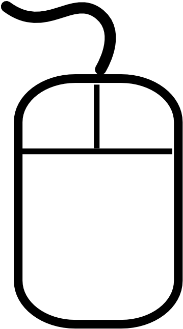 Computer Mouse Icon Simple PNG