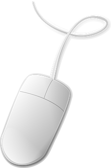 Computer Mouse Isolatedon Black PNG