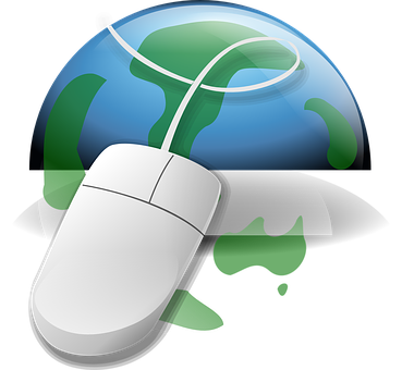 Computer Mouse World Concept PNG