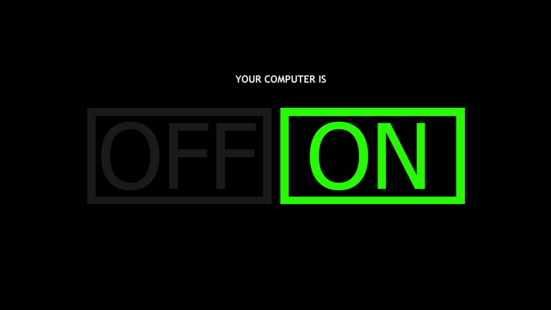 Computer On & Off Coding Background