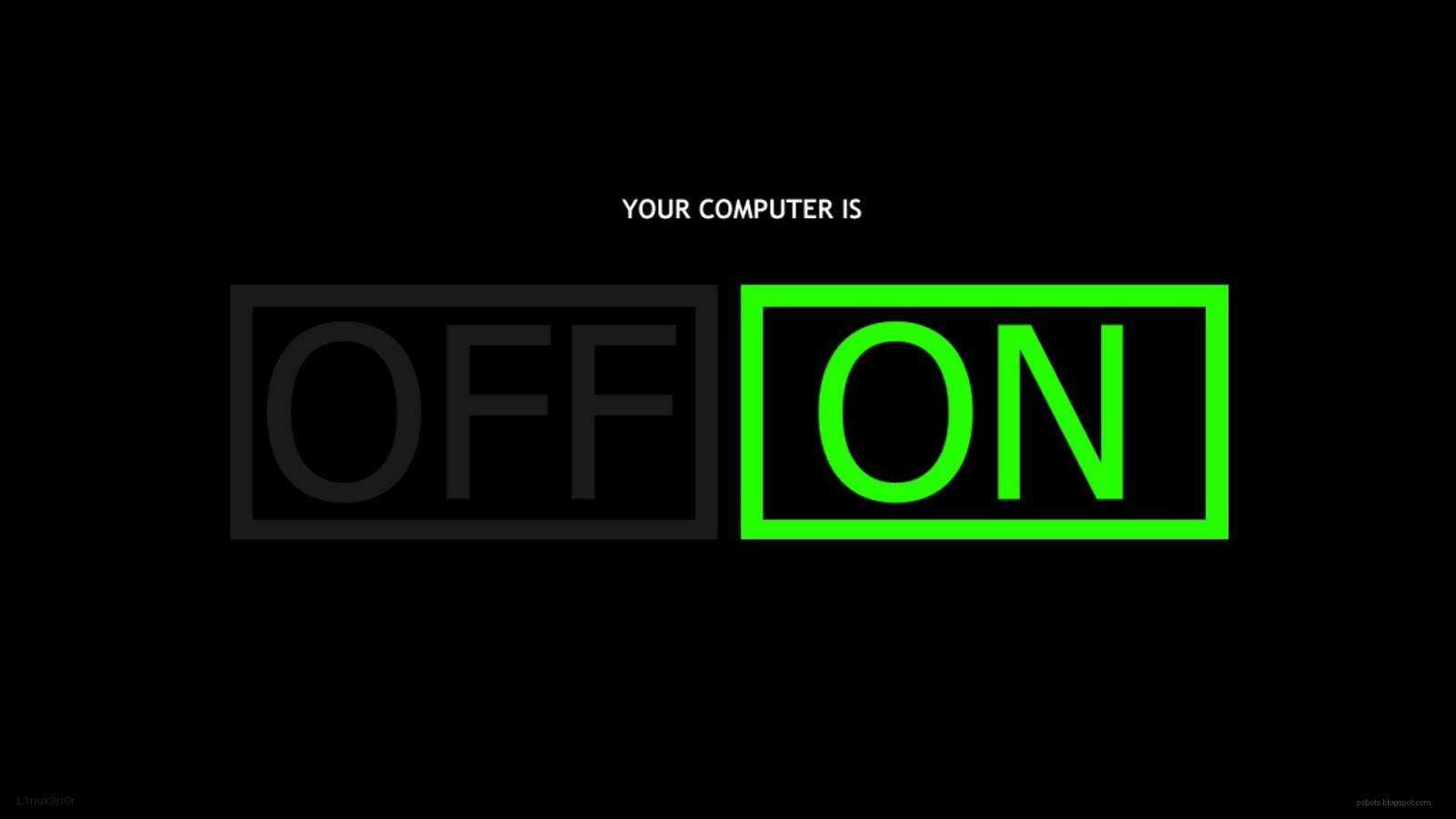 Control Your Computer with the On/Off Switch Wallpaper