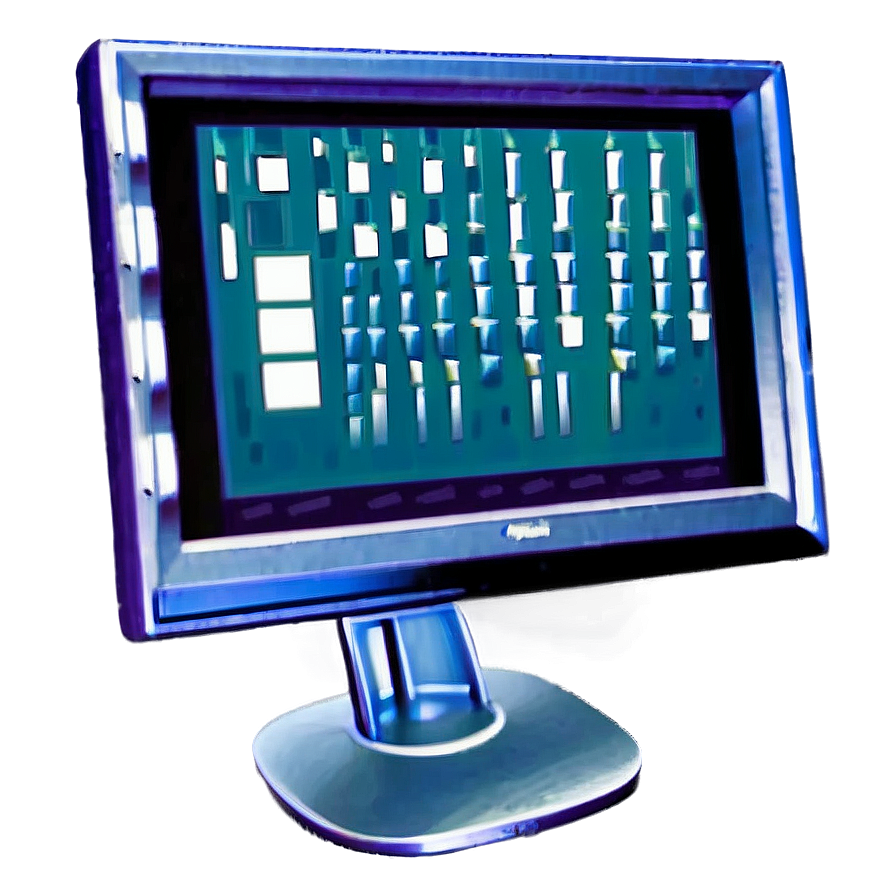 Computer Screen With Stand Png Qqg PNG