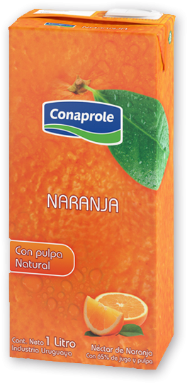 Conaprole Orange Juice Carton Uruguay PNG