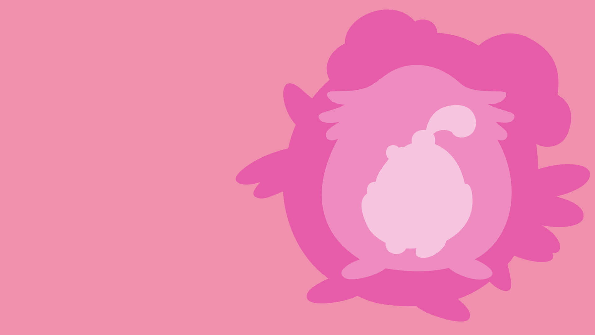 Concentric Blissey Evolution Silhouettes Wallpaper