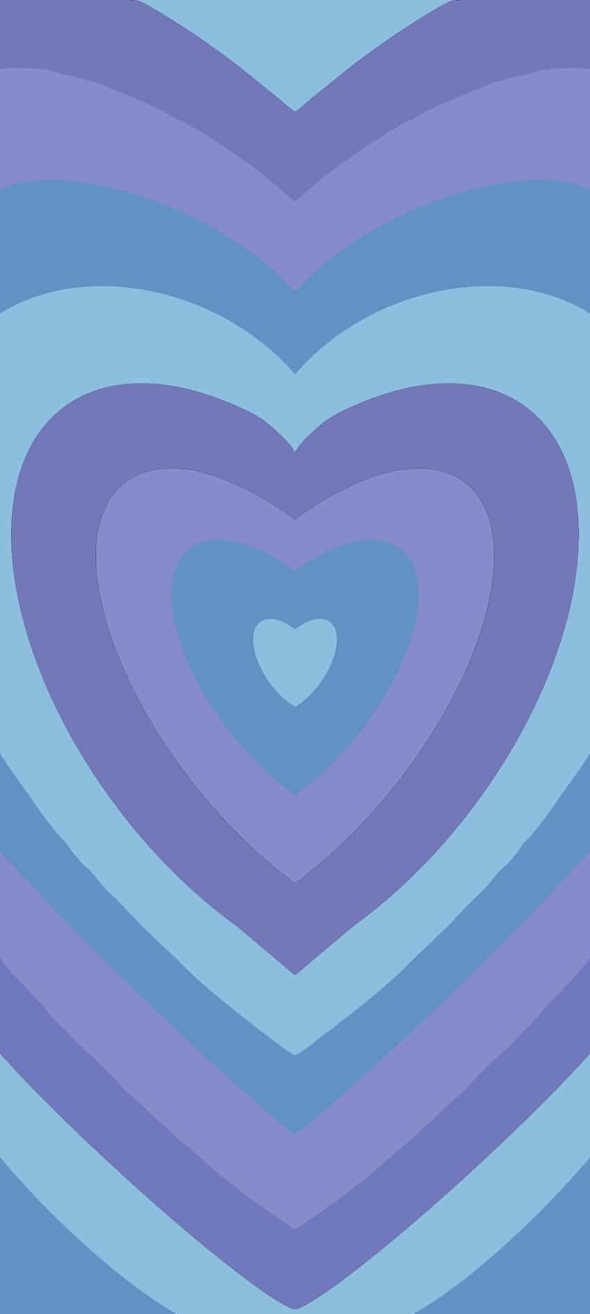 Concentric Blue Heart Pfp Wallpaper