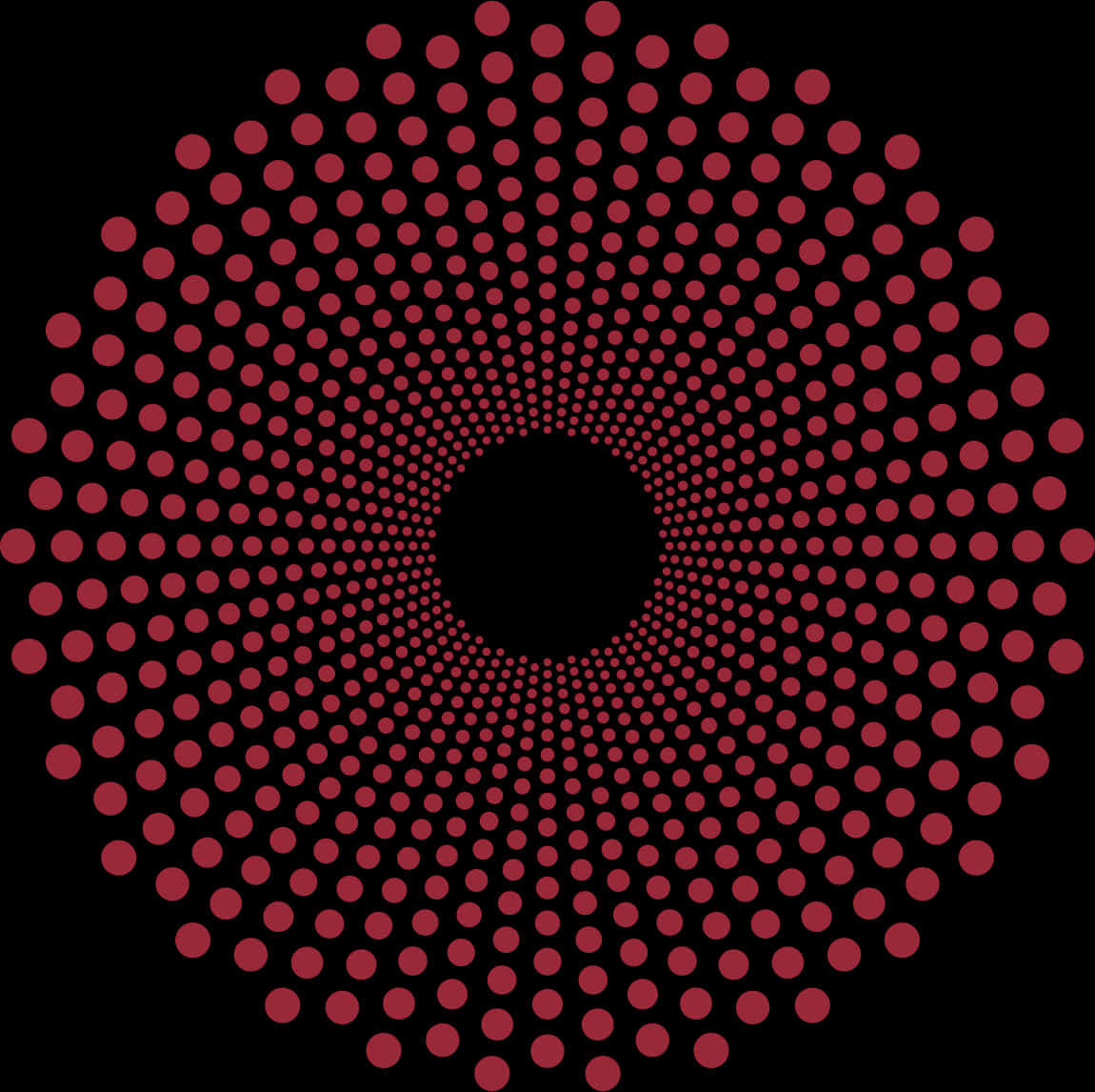 Concentric Circle Dot Pattern PNG