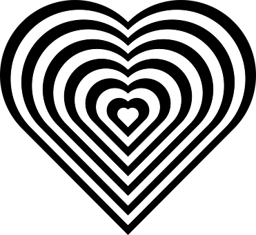 Concentric Heart Illusion PNG