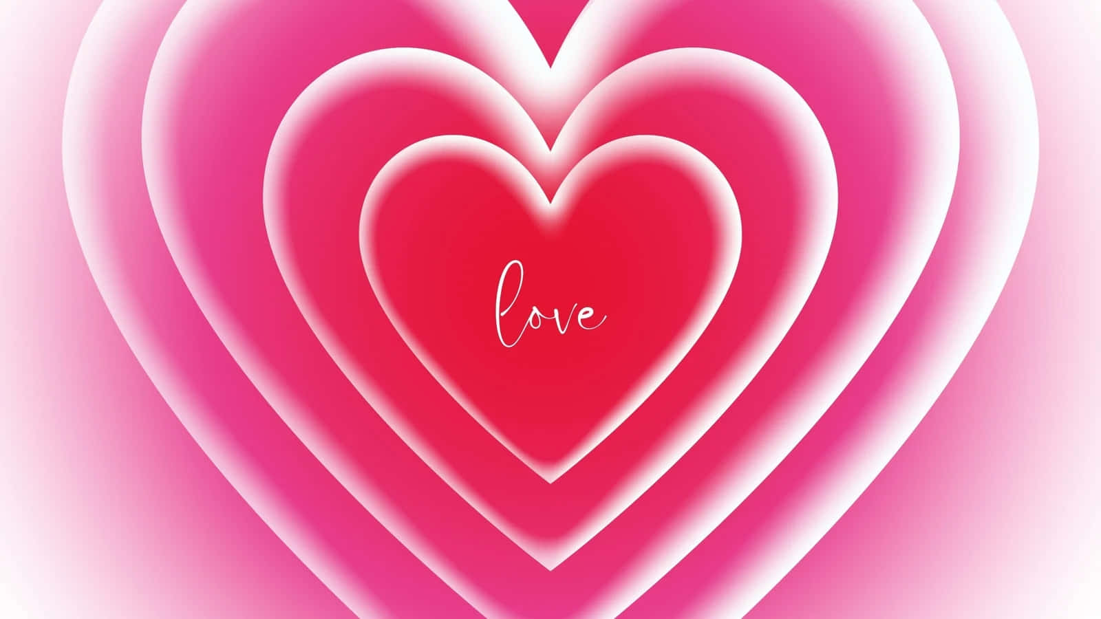 Concentric Hearts Love Aura Wallpaper