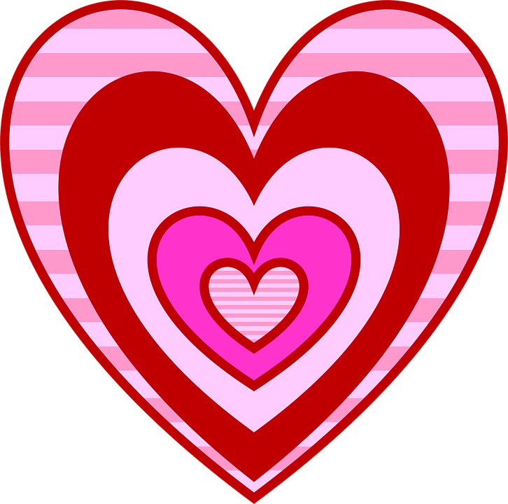 Concentric Hearts Valentines Graphic PNG