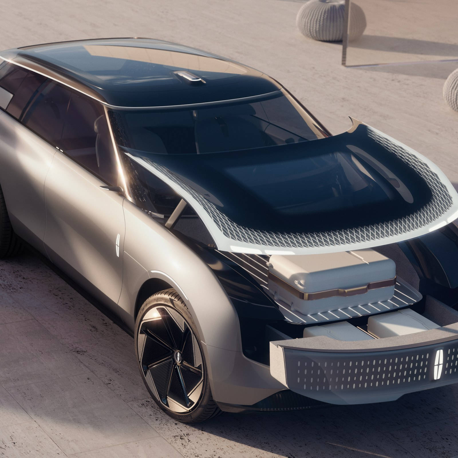 Concept Suv Lincoln Car Showcase Background