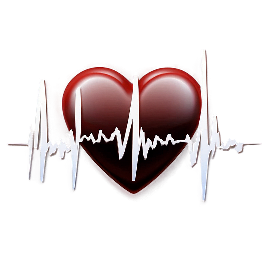 Conceptual Heartbeat Line Art Png Nhw50 PNG