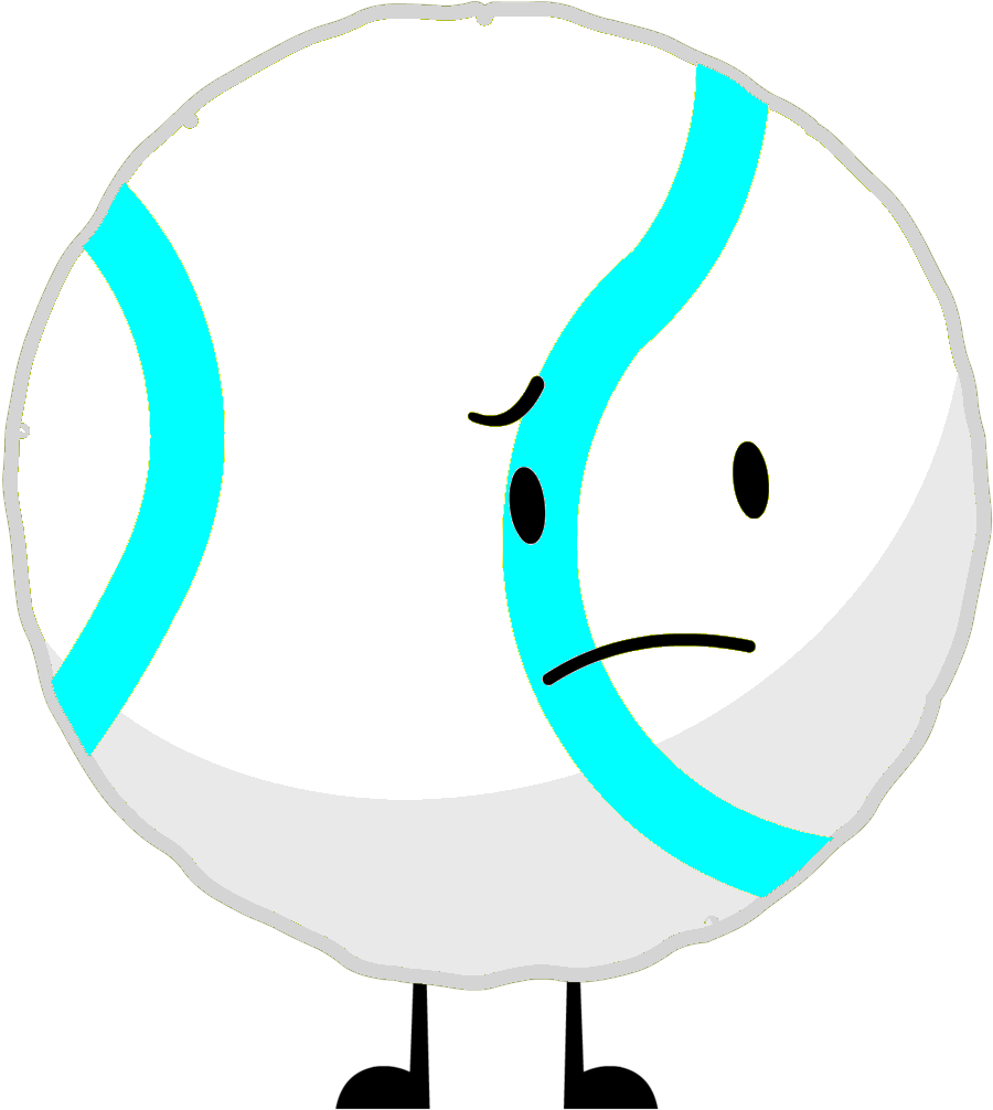 Concerned Tennis Ball Cartoon PNG