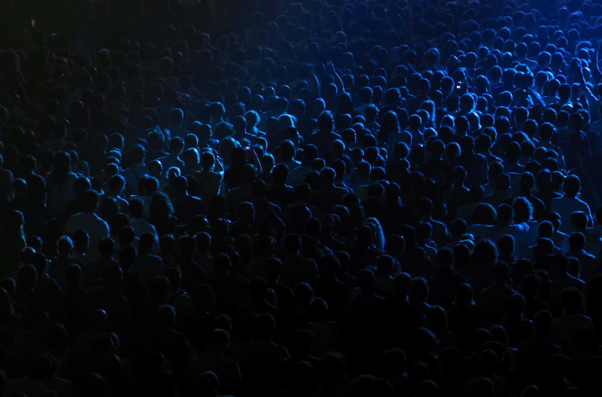 Dark Crowd Silhouette Concert Background