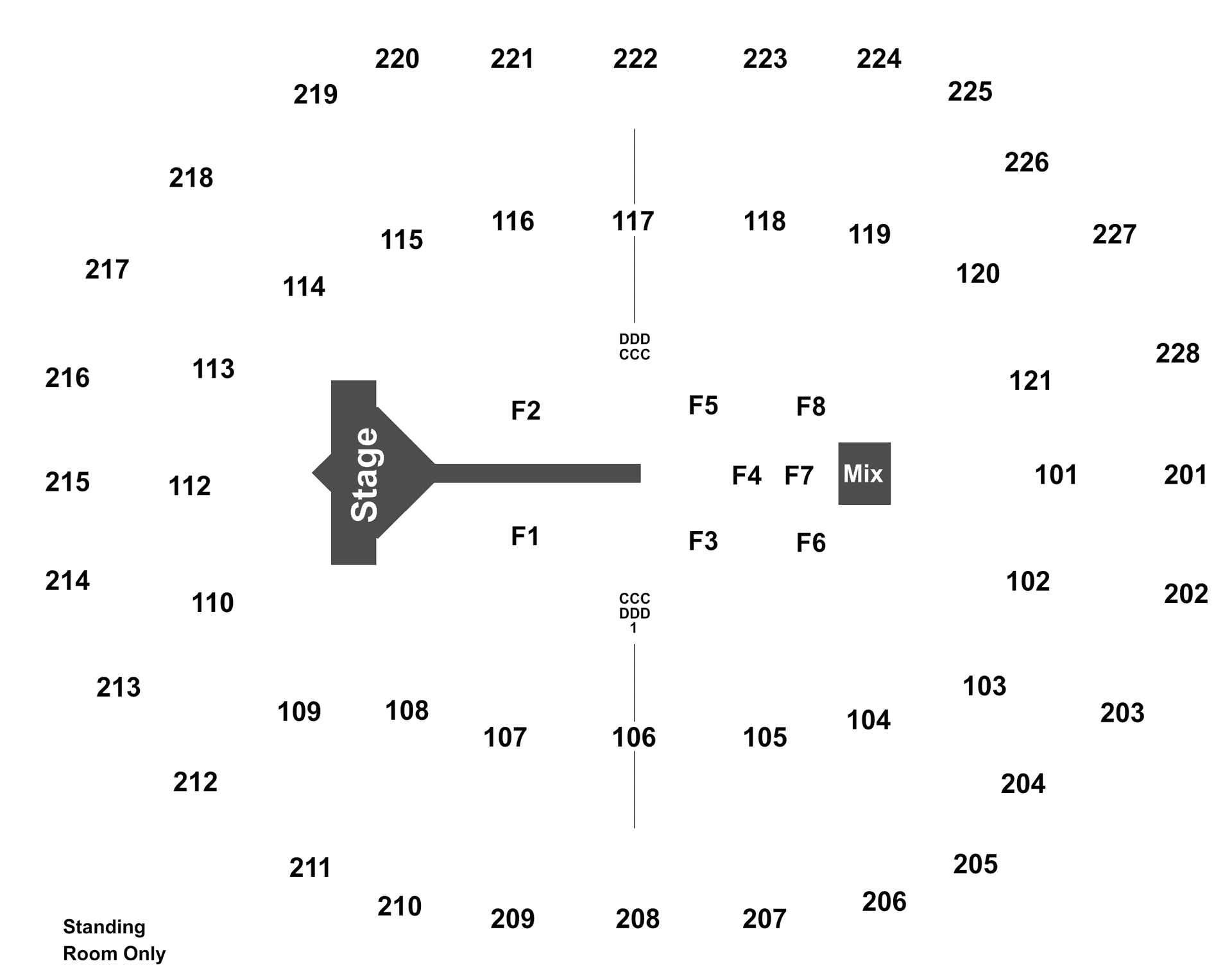 Concert Hall Seating Chart PNG