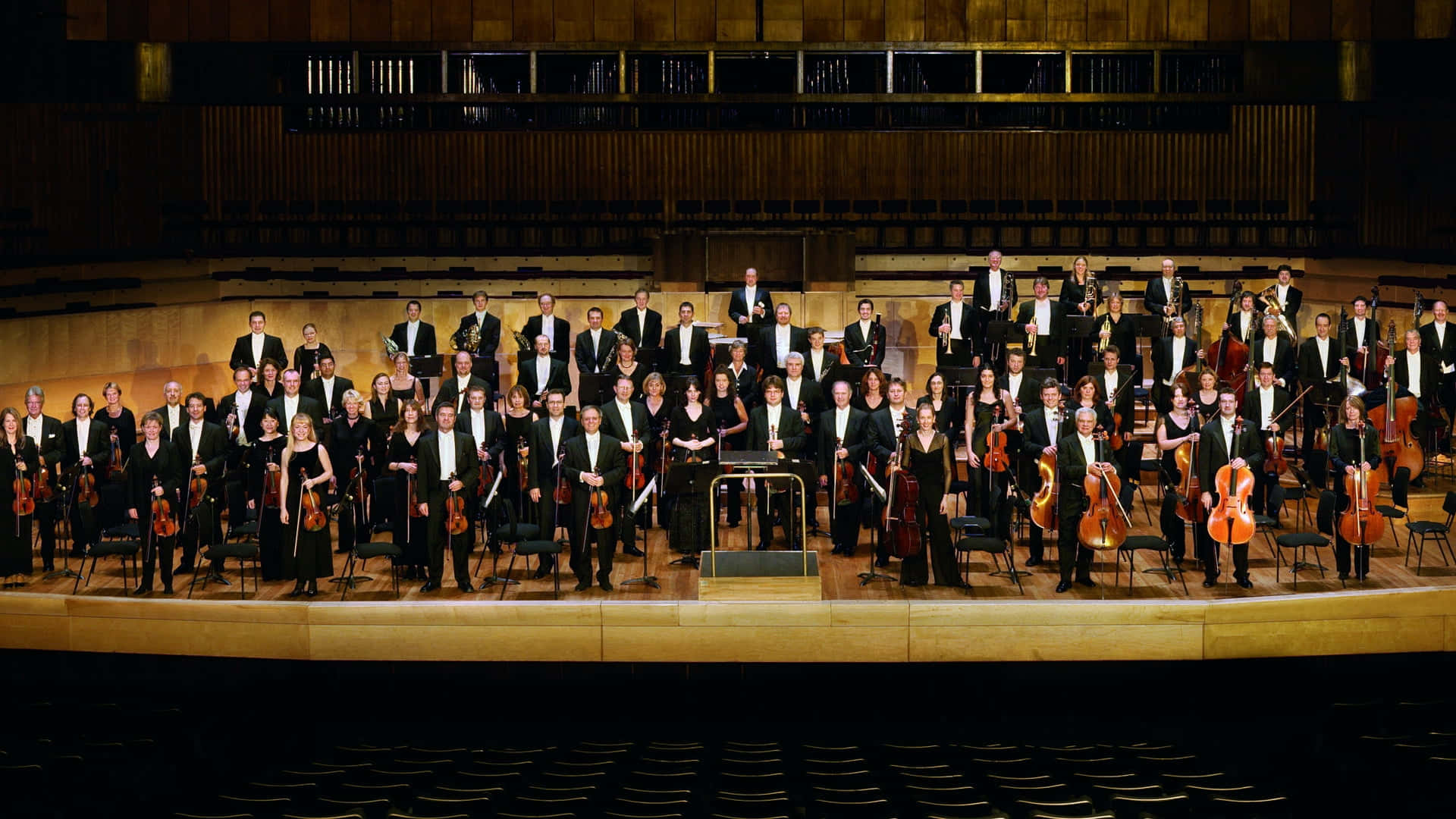Fundode Tela Da Fase Do Concerto Da Orquestra Filarmônica De Londres.