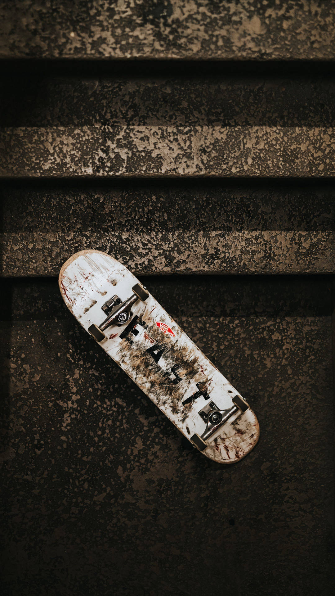 Concrete Stairs And Skateboard Iphone Background