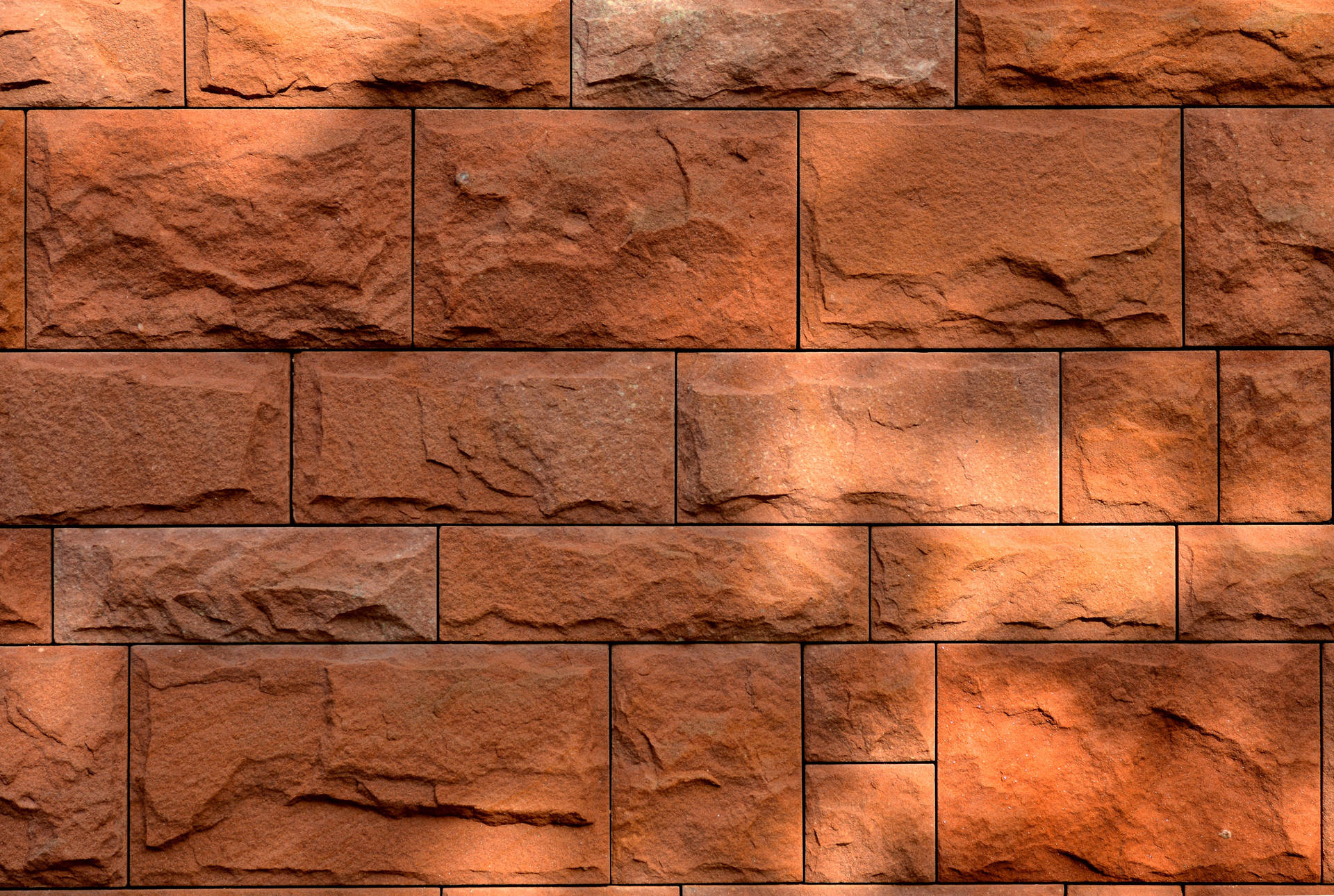 Concrete Texture Brown Brick Wall Wallpaper