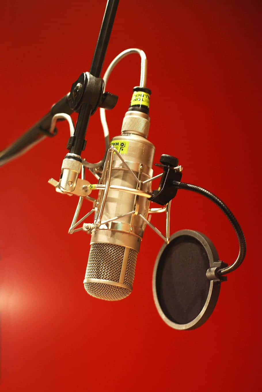 Condenser Microphone For Recording In The Studio Wallpaper