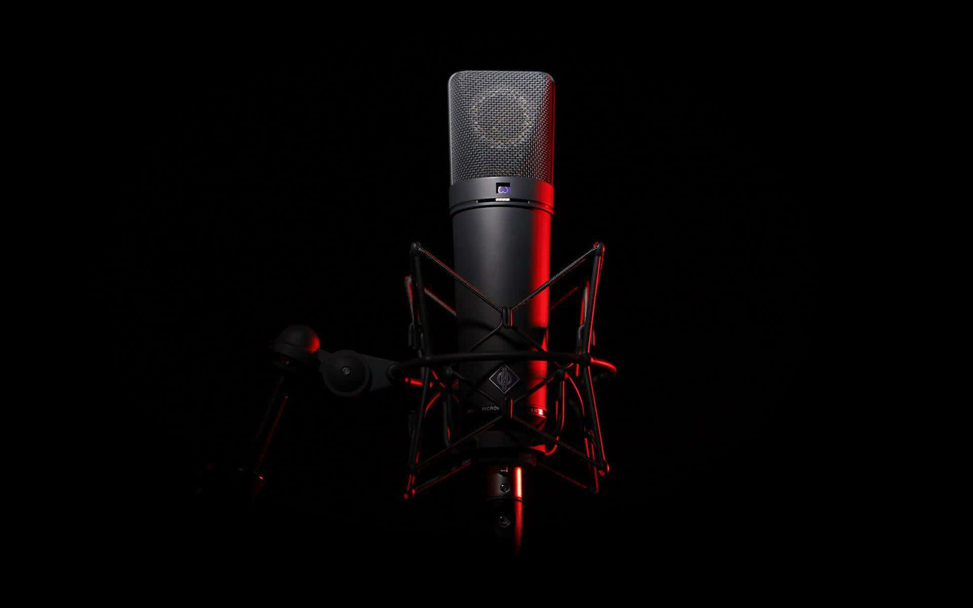 Condenser Microphone In The Dark Wallpaper