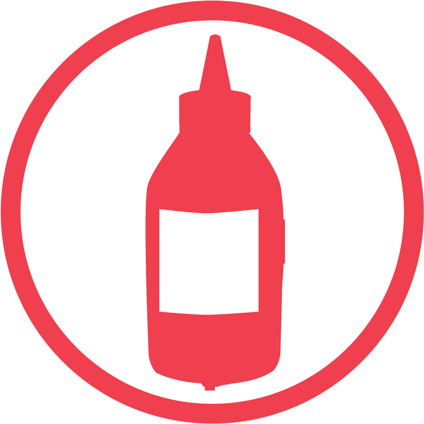 Condiment Icon Red Squeeze Bottle PNG