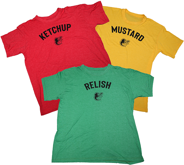 Condiment Themed T Shirts Display PNG