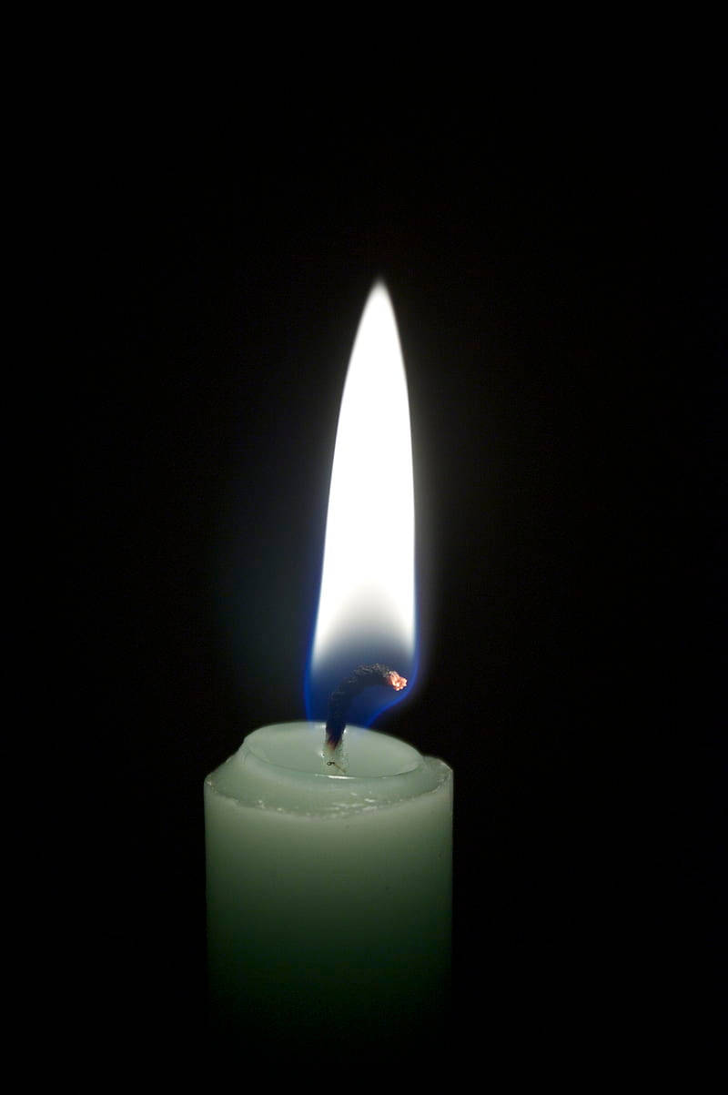 Condolence Green Candle Portrait