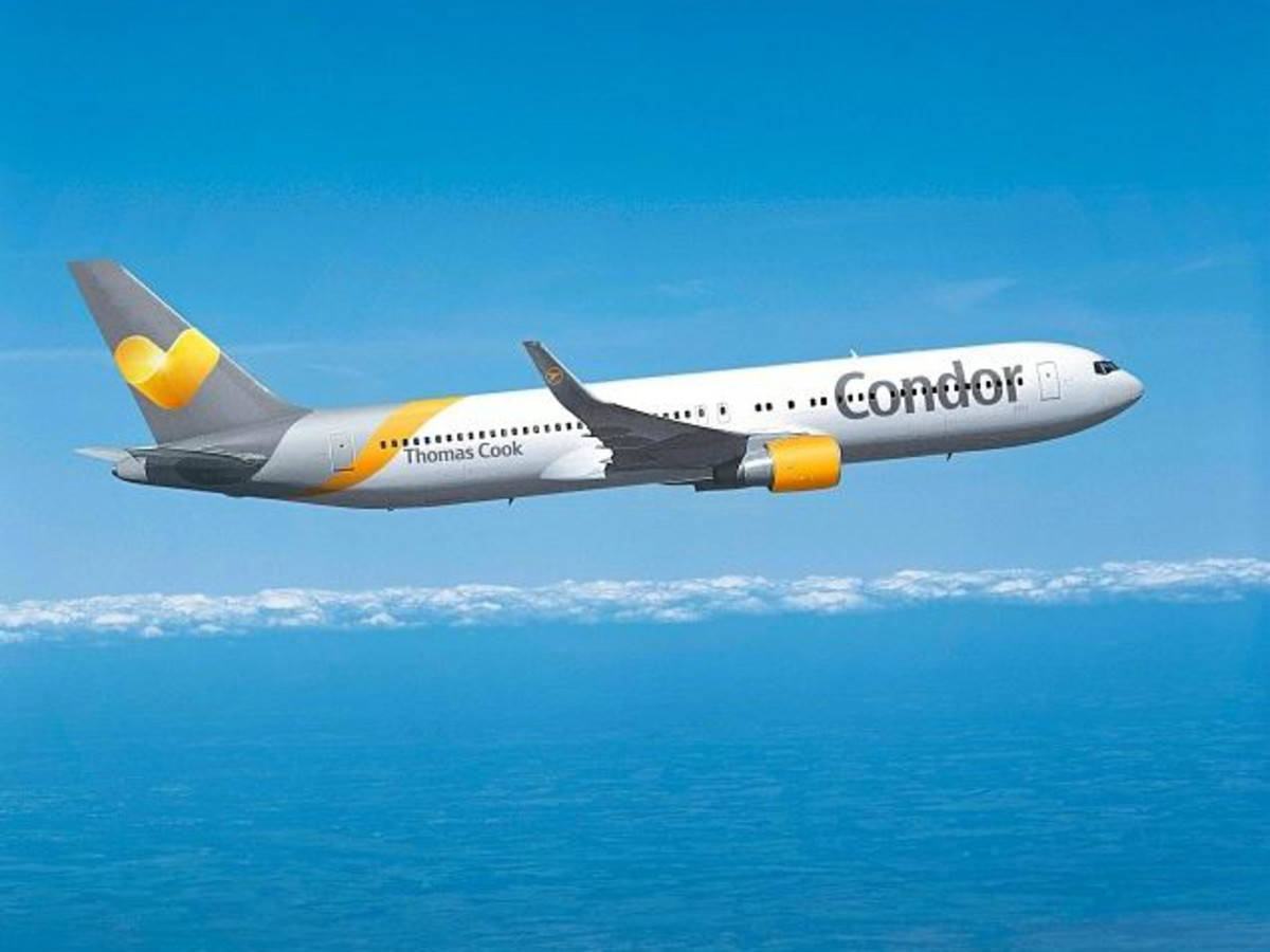 Condor Airlines Airplane Above The Ocean Wallpaper