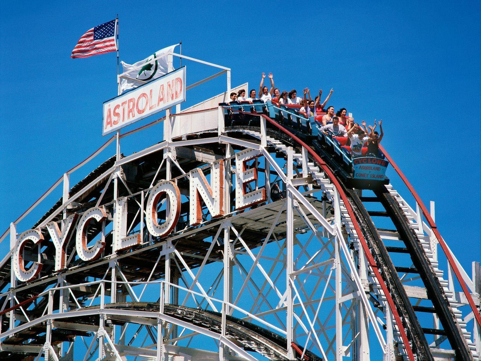 Coney Island Roller Coaster Wallpaper