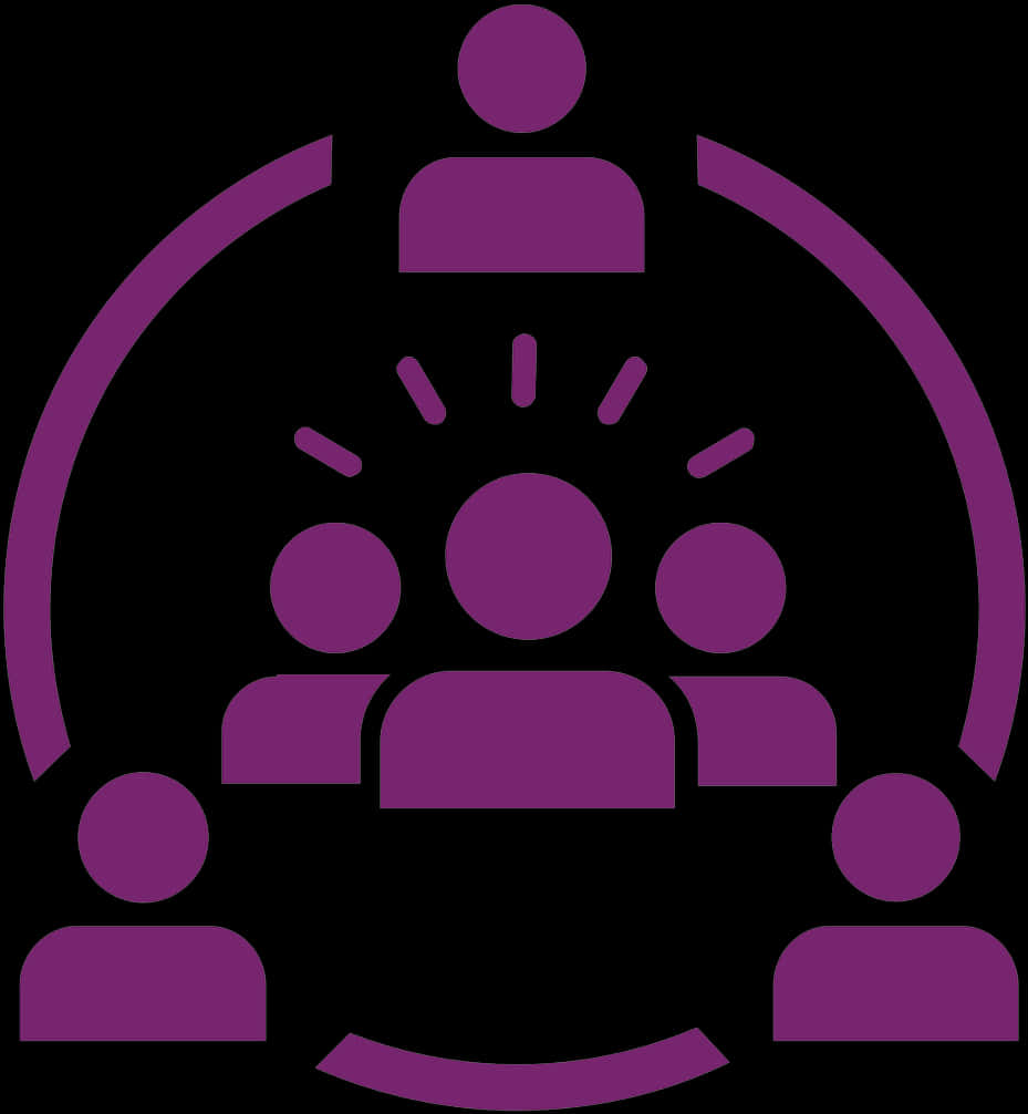 Conference Call Icon Purple PNG