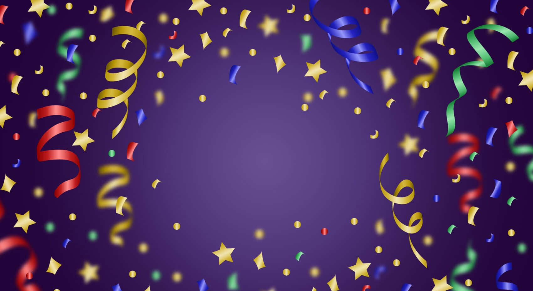 Dark Purple Surrounded With Confetti Background